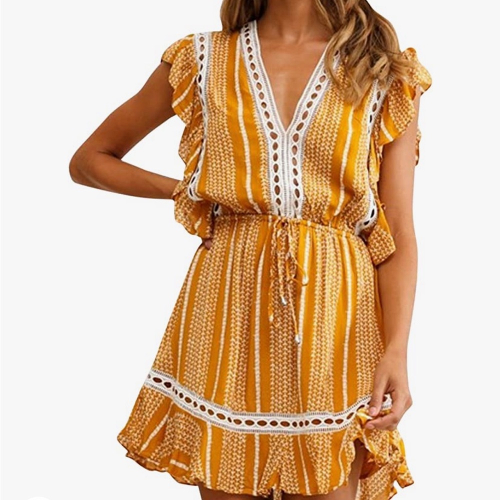 Yellow summery dress new with tags